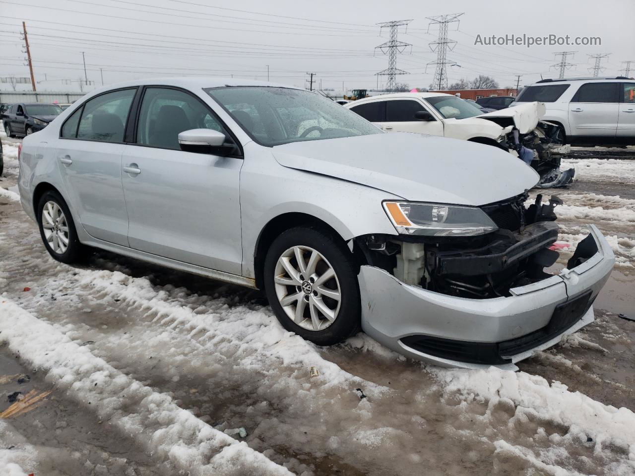 2012 Volkswagen Jetta Se Silver vin: 3VWDP7AJ5CM300936