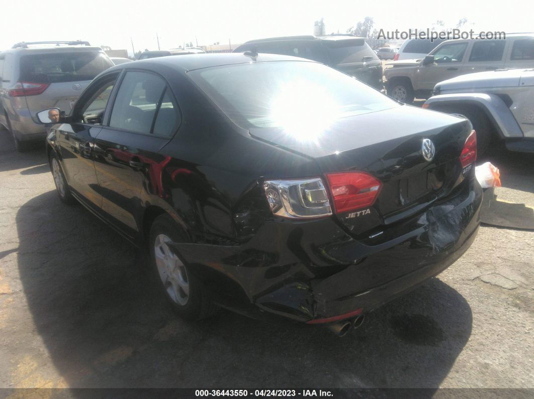 2012 Volkswagen Jetta 2.5l Se Black vin: 3VWDP7AJ5CM301178