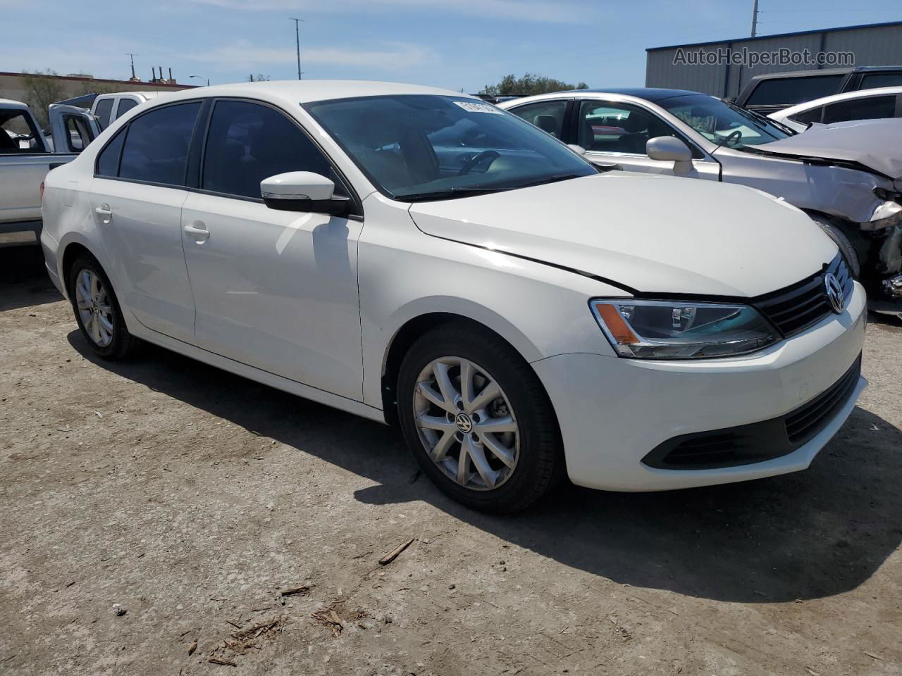 2012 Volkswagen Jetta Se White vin: 3VWDP7AJ5CM358707