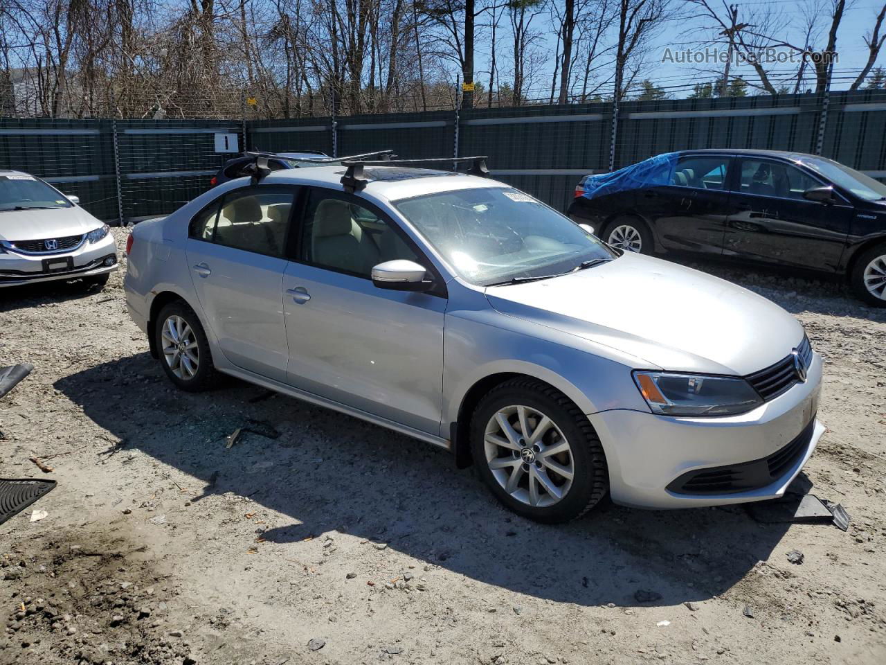 2012 Volkswagen Jetta Se Silver vin: 3VWDP7AJ5CM377676