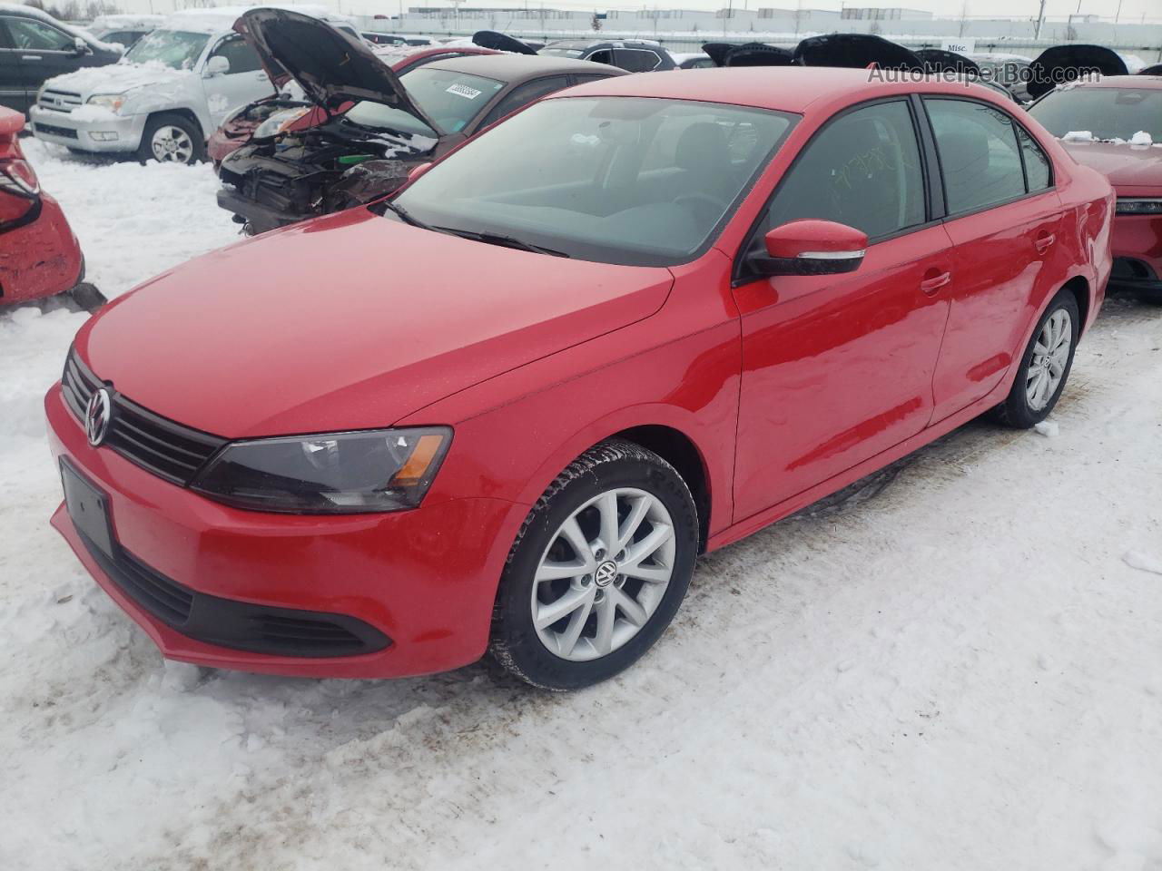 2012 Volkswagen Jetta Se Red vin: 3VWDP7AJ5CM386507