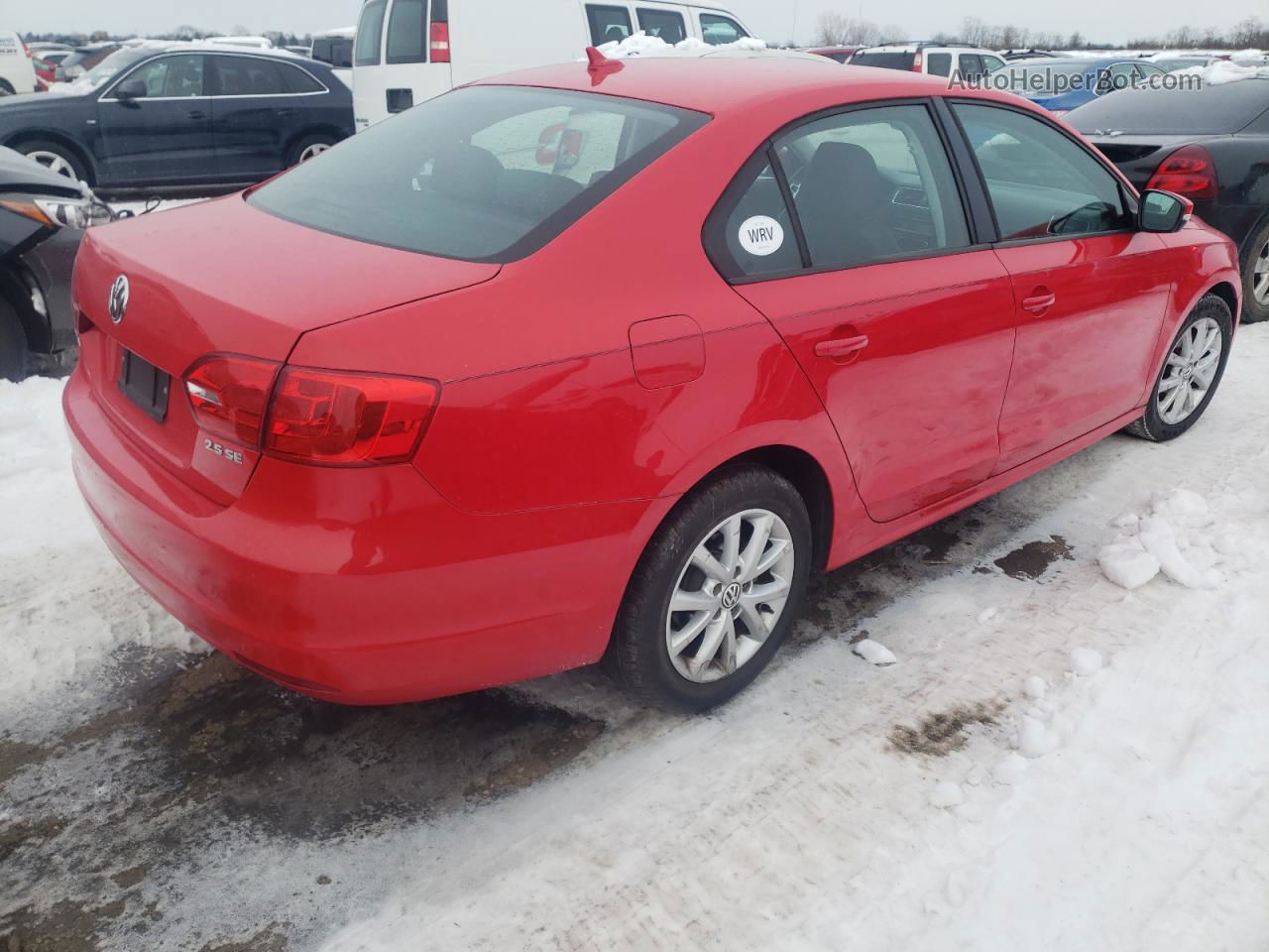 2012 Volkswagen Jetta Se Red vin: 3VWDP7AJ5CM386507