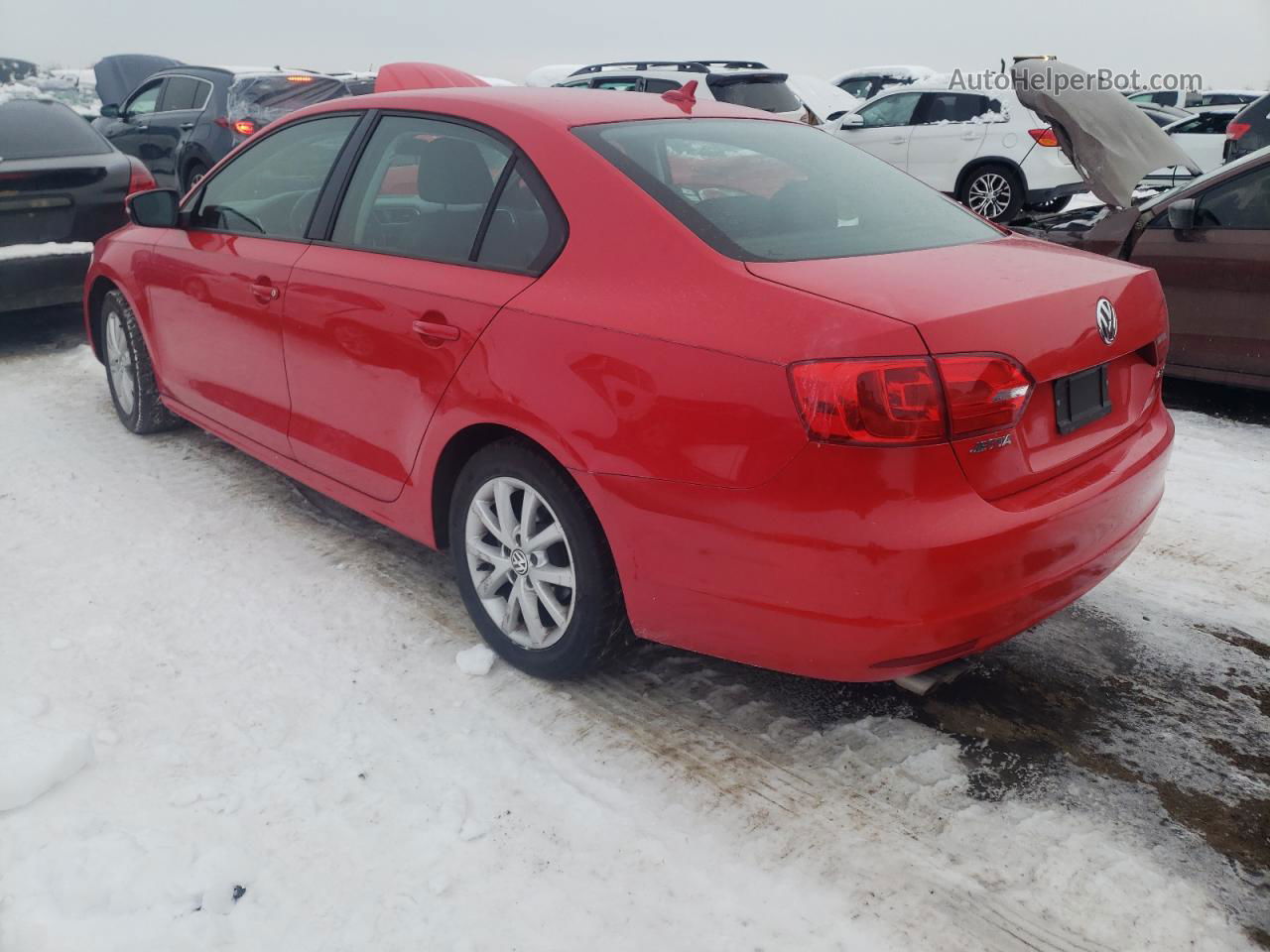 2012 Volkswagen Jetta Se Red vin: 3VWDP7AJ5CM386507