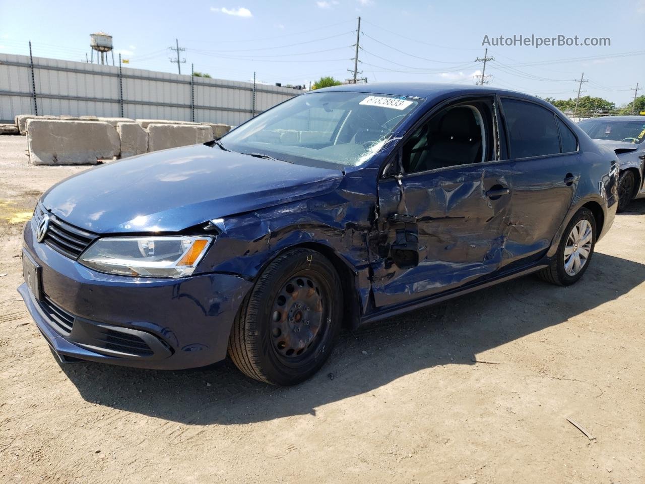 2012 Volkswagen Jetta Se Blue vin: 3VWDP7AJ5CM454224