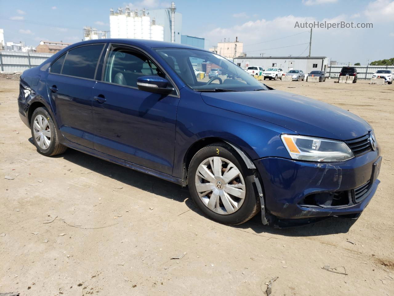 2012 Volkswagen Jetta Se Blue vin: 3VWDP7AJ5CM454224