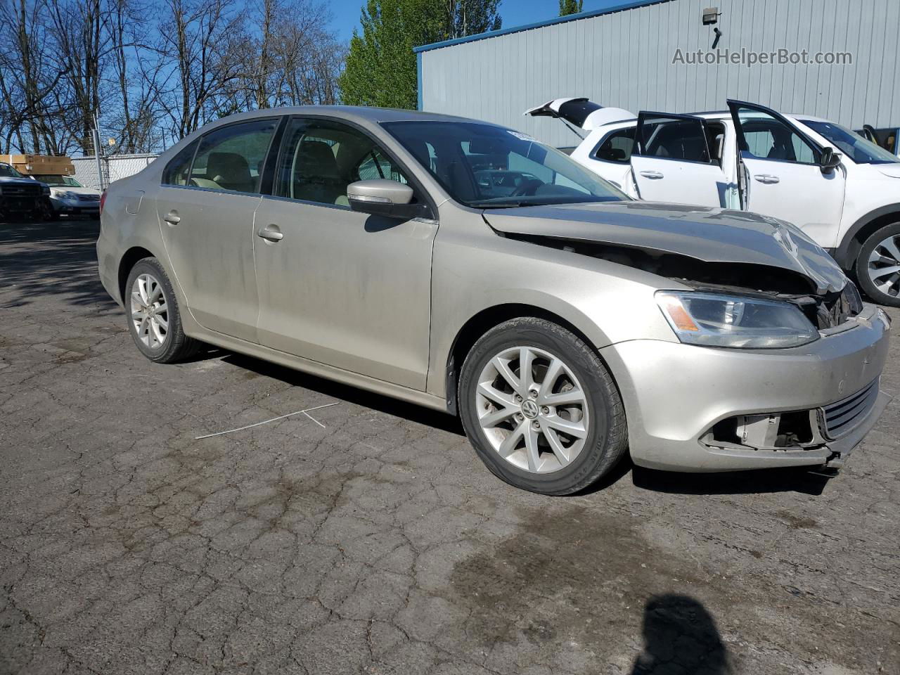 2013 Volkswagen Jetta Se Beige vin: 3VWDP7AJ5DM237063