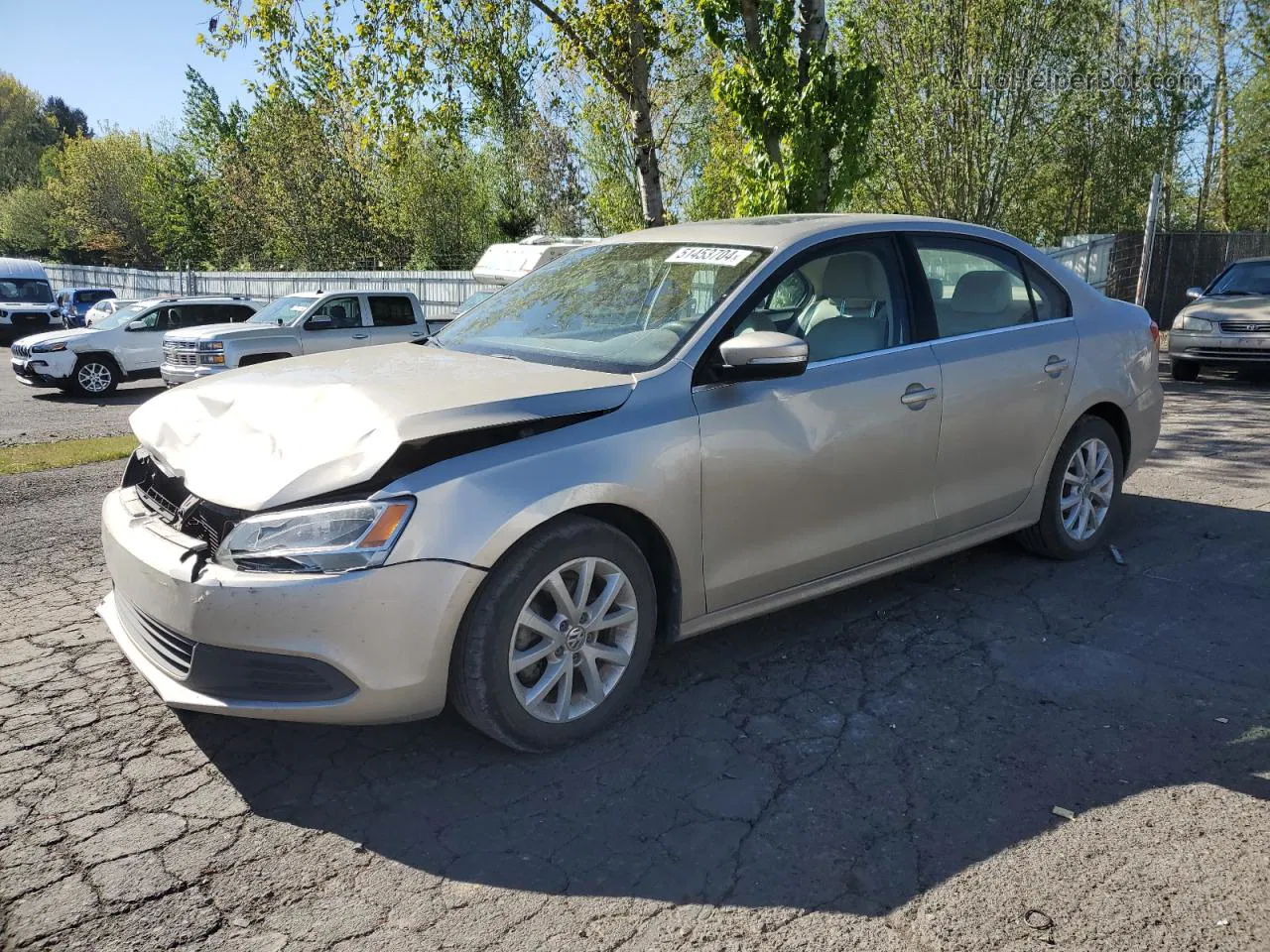 2013 Volkswagen Jetta Se Beige vin: 3VWDP7AJ5DM237063