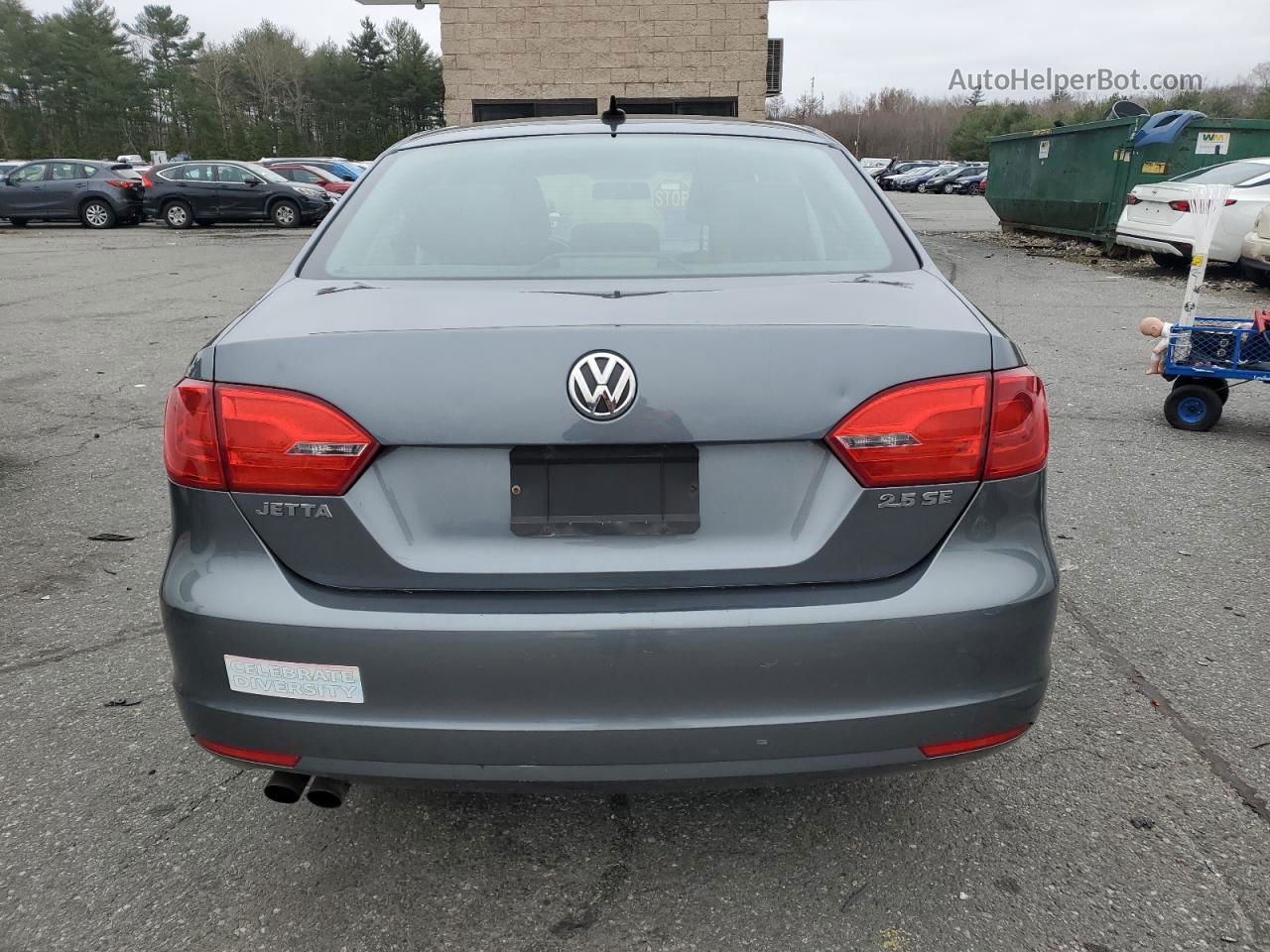 2013 Volkswagen Jetta Se Gray vin: 3VWDP7AJ5DM270659