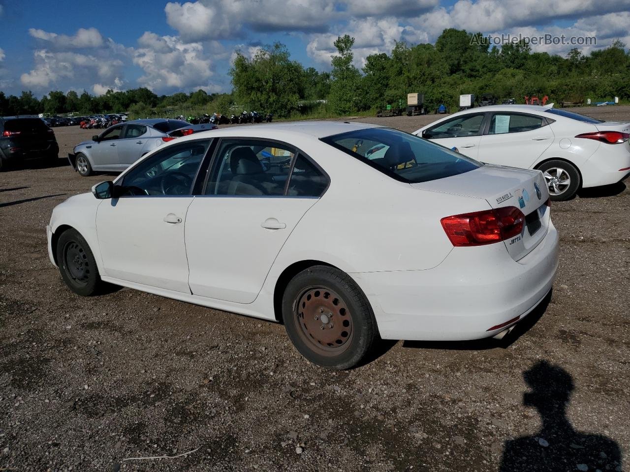 2013 Volkswagen Jetta Se White vin: 3VWDP7AJ5DM356439