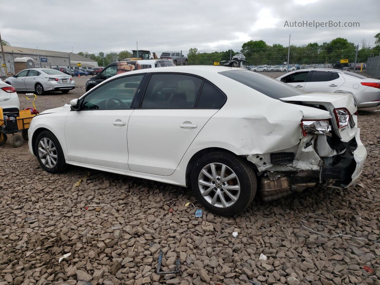 2012 Volkswagen Jetta Se White vin: 3VWDP7AJ6CM061736