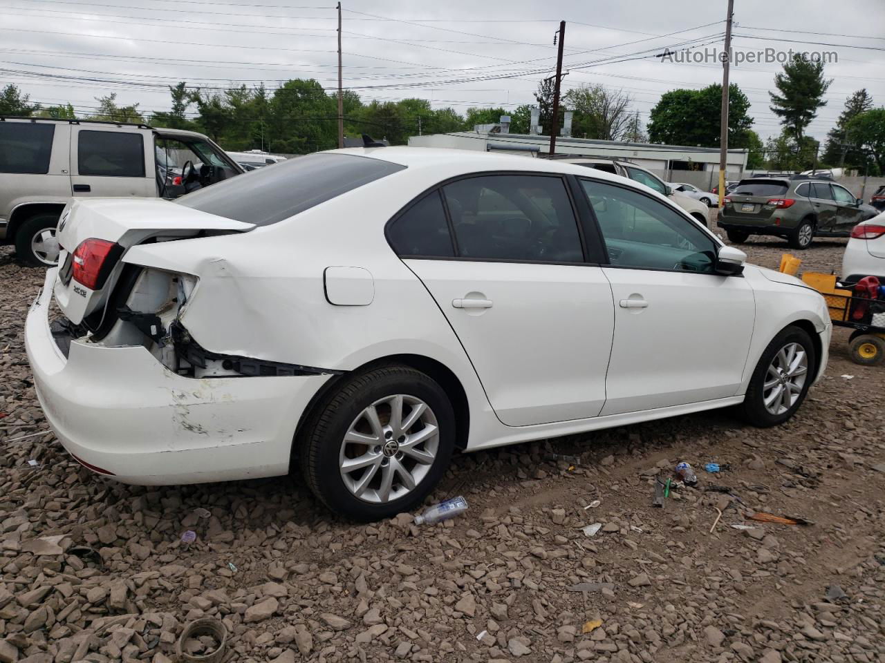 2012 Volkswagen Jetta Se White vin: 3VWDP7AJ6CM061736