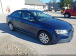 2012 Volkswagen Jetta 2.5l Se Blue vin: 3VWDP7AJ6CM113866