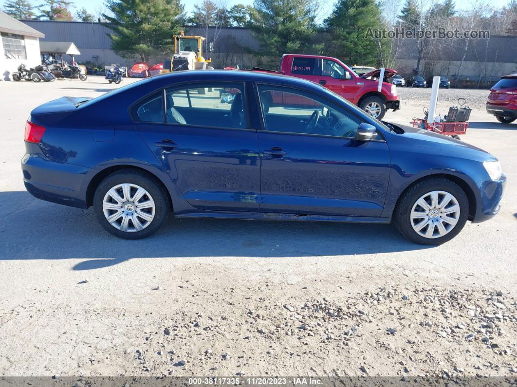 2012 Volkswagen Jetta 2.5l Se Blue vin: 3VWDP7AJ6CM113866