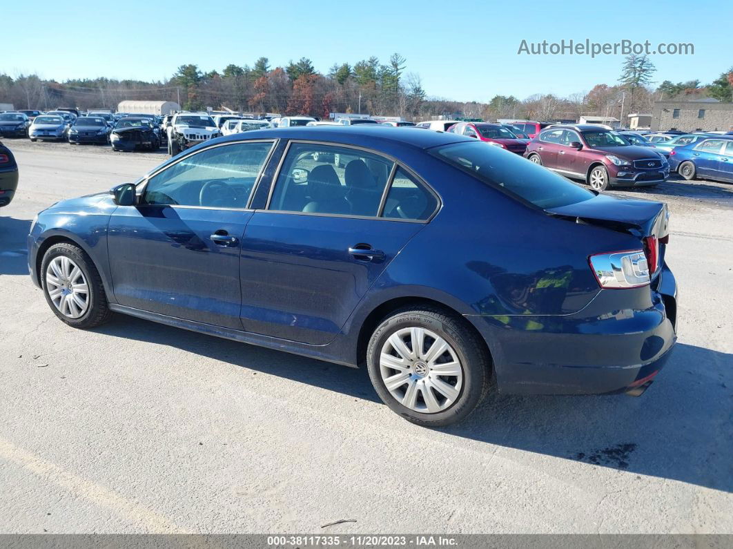 2012 Volkswagen Jetta 2.5l Se Blue vin: 3VWDP7AJ6CM113866