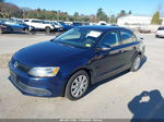 2012 Volkswagen Jetta 2.5l Se Blue vin: 3VWDP7AJ6CM113866