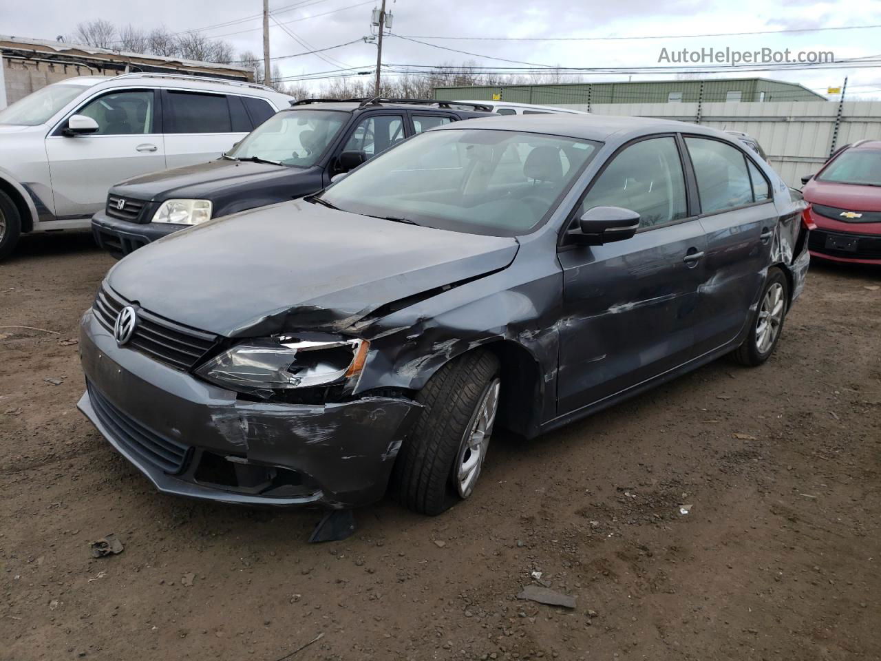 2012 Volkswagen Jetta Se Gray vin: 3VWDP7AJ6CM128884