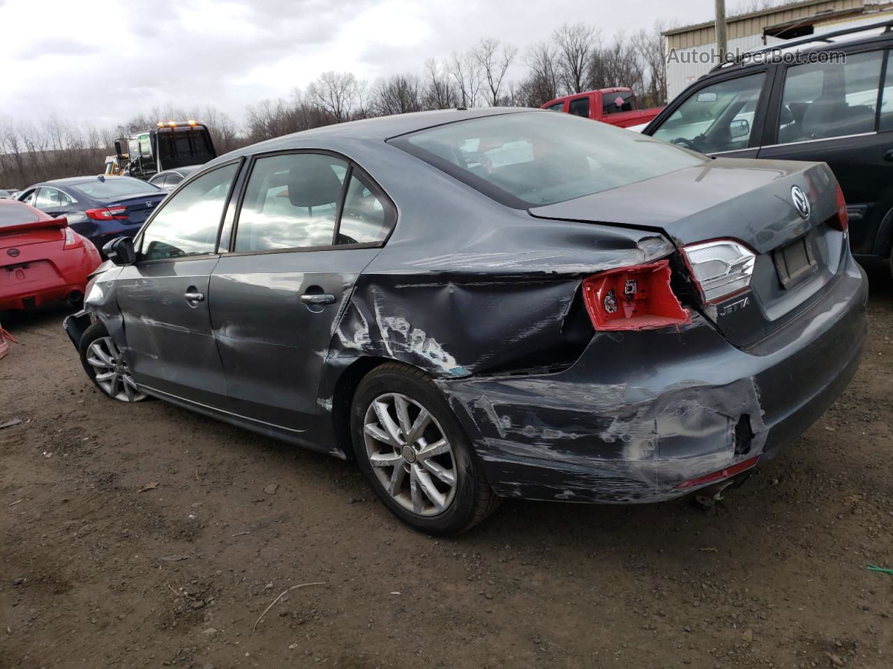 2012 Volkswagen Jetta Se Gray vin: 3VWDP7AJ6CM128884