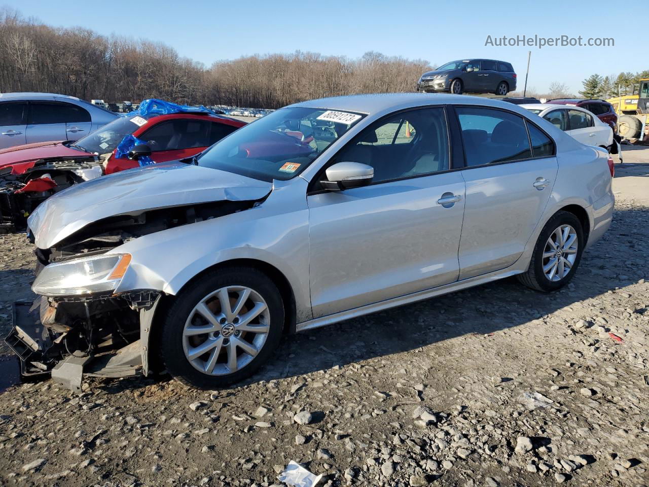 2012 Volkswagen Jetta Se Серебряный vin: 3VWDP7AJ6CM325229