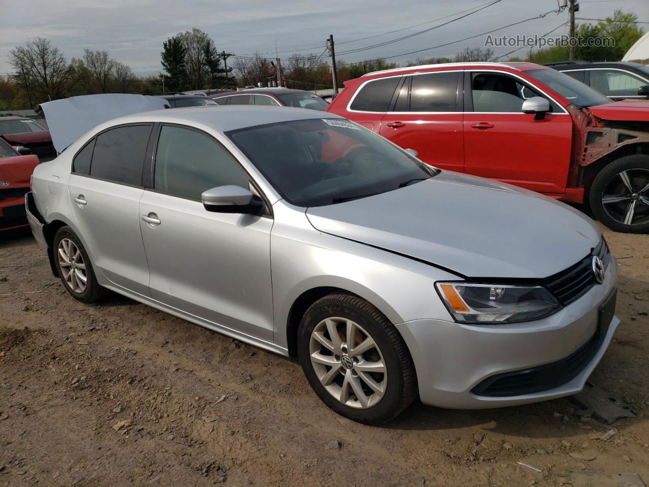 2012 Volkswagen Jetta Se Silver vin: 3VWDP7AJ6CM369487