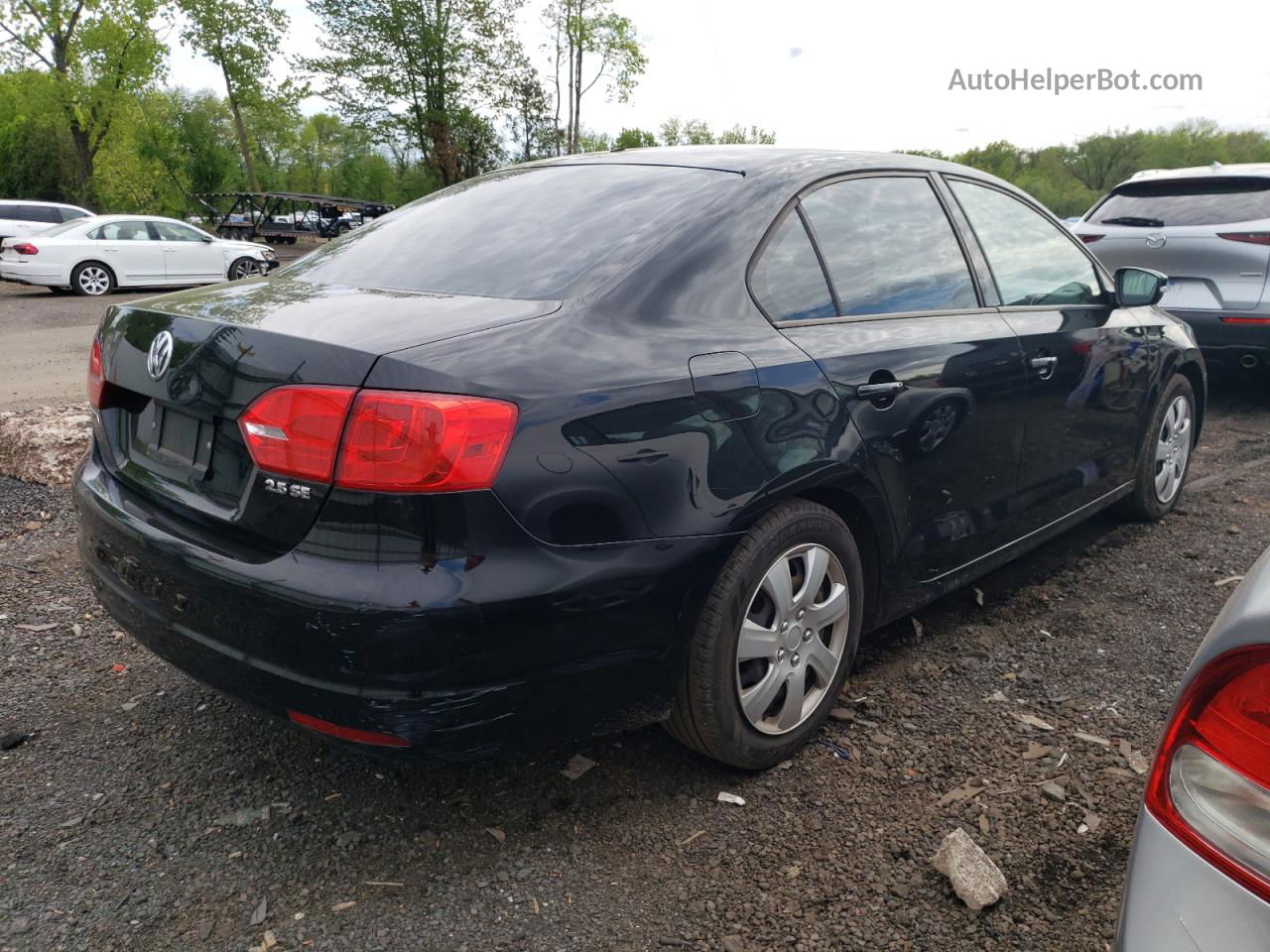 2012 Volkswagen Jetta Se Black vin: 3VWDP7AJ6CM390226