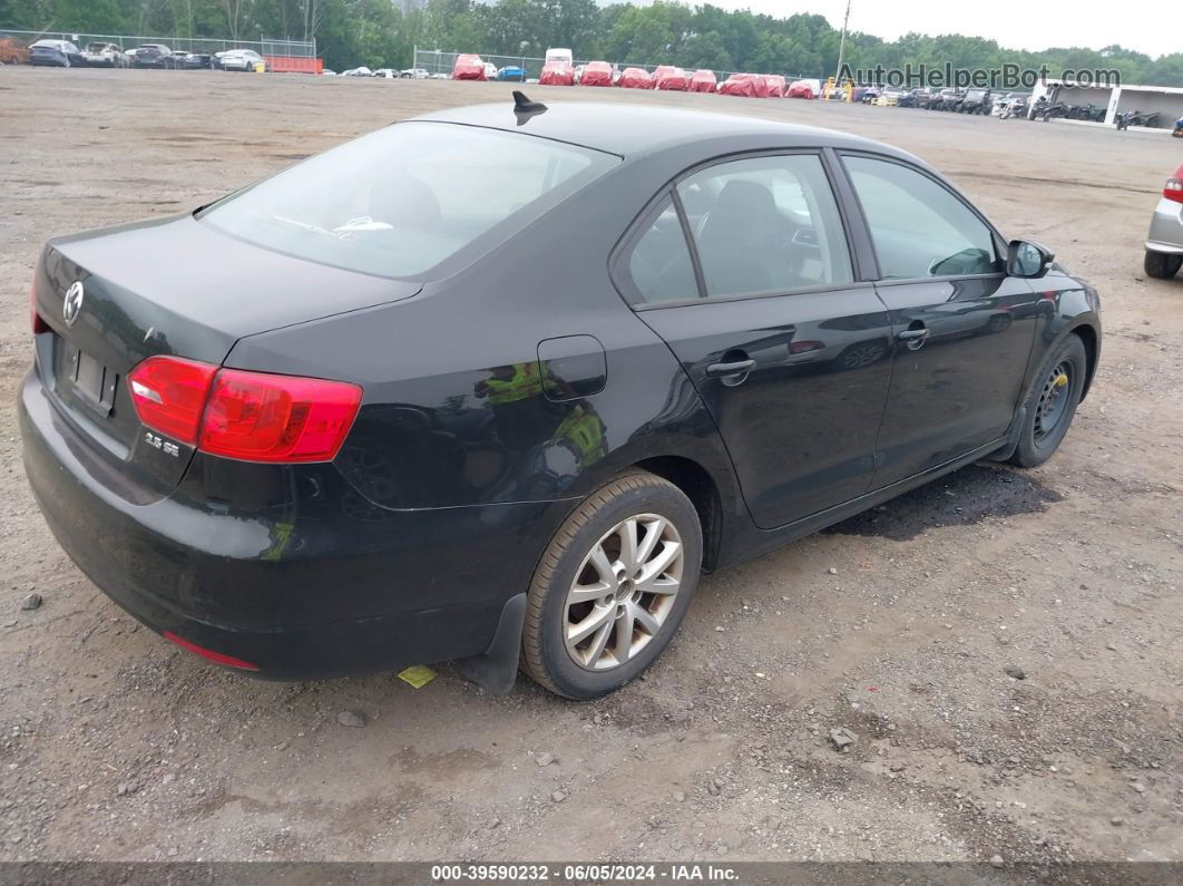 2012 Volkswagen Jetta 2.5l Se Black vin: 3VWDP7AJ6CM399461