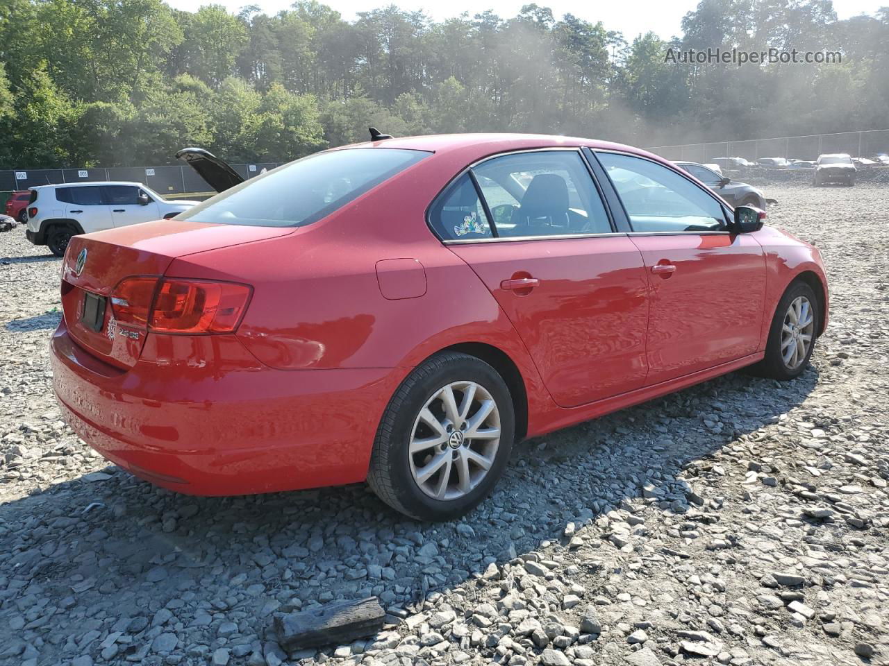 2012 Volkswagen Jetta Se Red vin: 3VWDP7AJ6CM470559