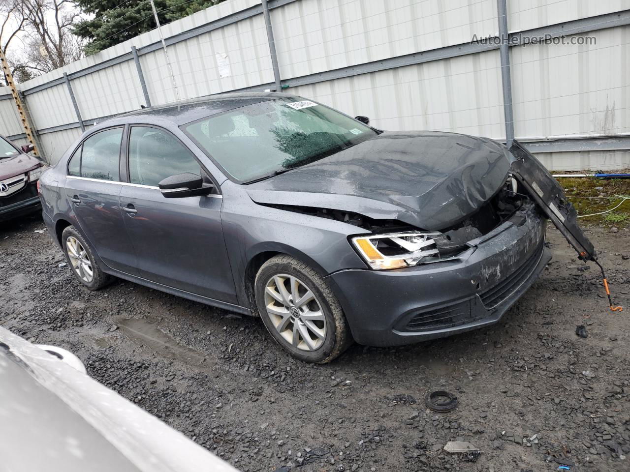 2013 Volkswagen Jetta Se Gray vin: 3VWDP7AJ6DM355560