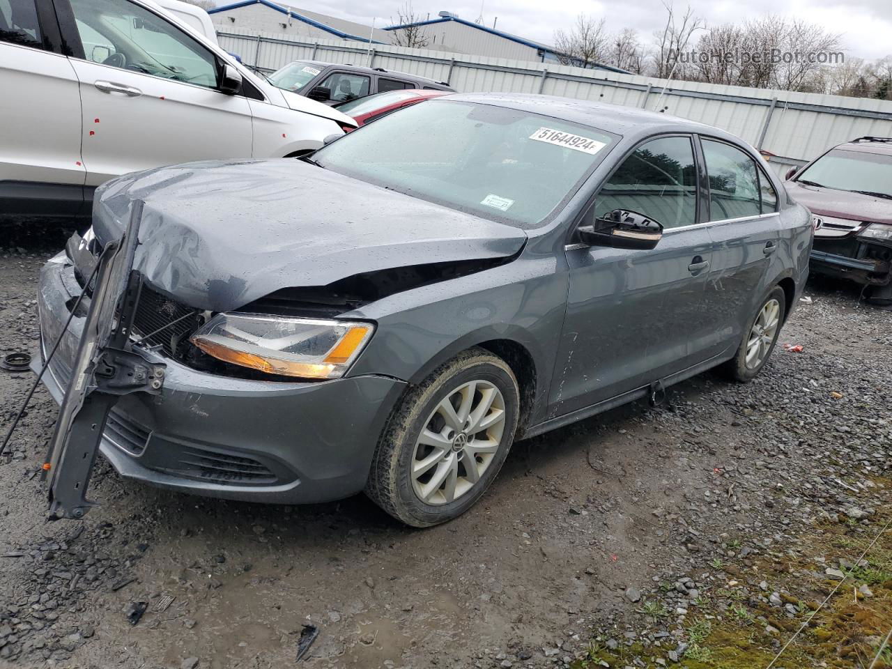 2013 Volkswagen Jetta Se Gray vin: 3VWDP7AJ6DM355560