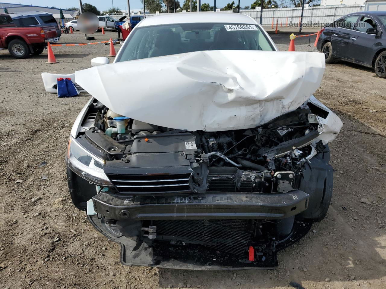 2013 Volkswagen Jetta Se White vin: 3VWDP7AJ6DM411481