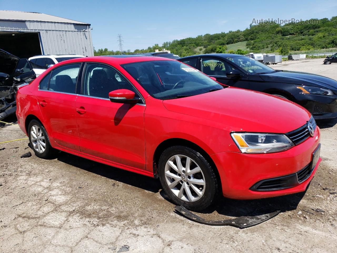 2013 Volkswagen Jetta Se Red vin: 3VWDP7AJ6DM447459