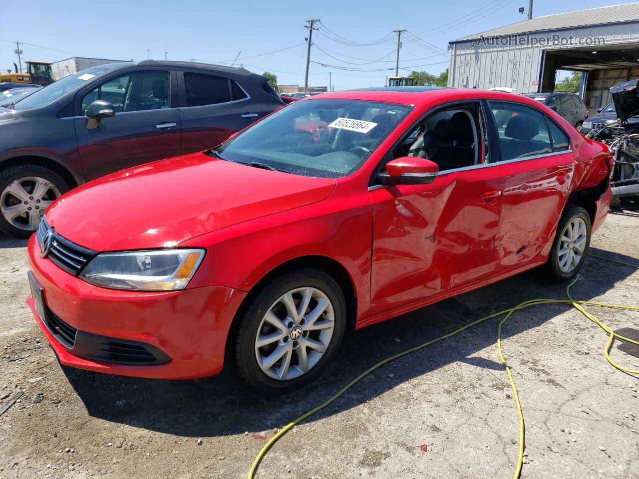 2013 Volkswagen Jetta Se Red vin: 3VWDP7AJ6DM447459