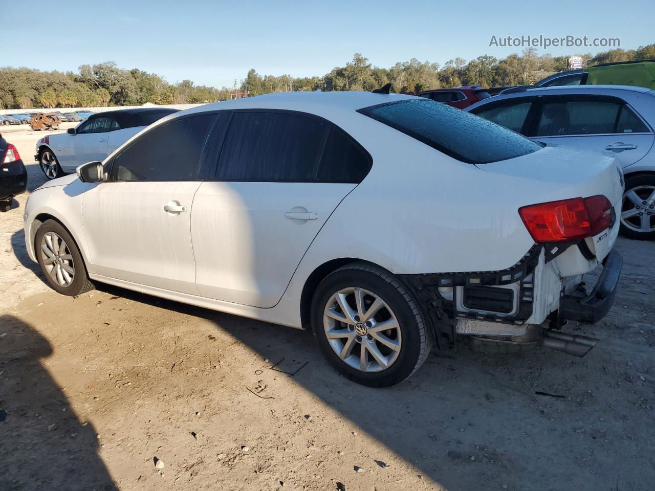 2012 Volkswagen Jetta Se White vin: 3VWDP7AJ7CM085947