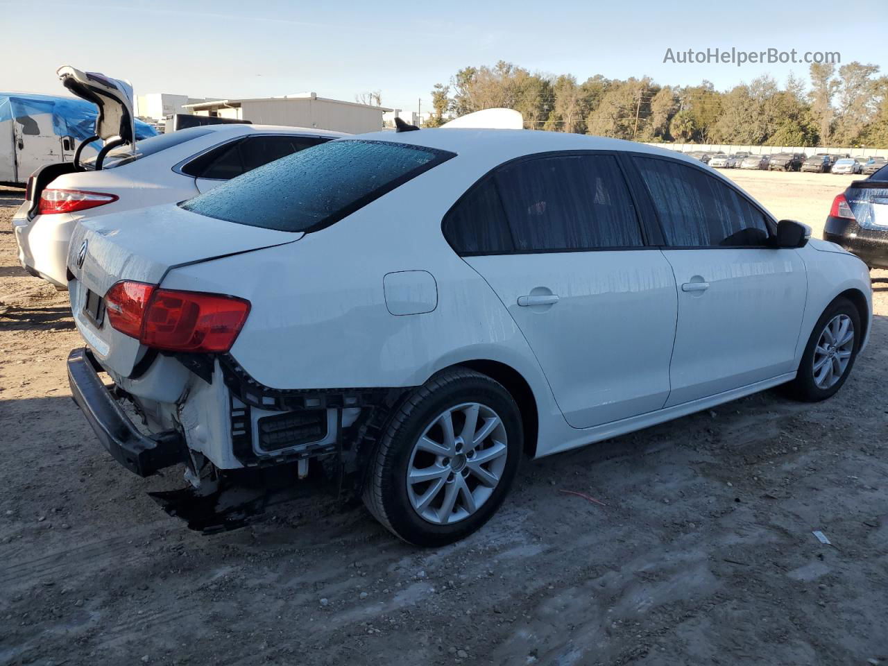 2012 Volkswagen Jetta Se White vin: 3VWDP7AJ7CM085947