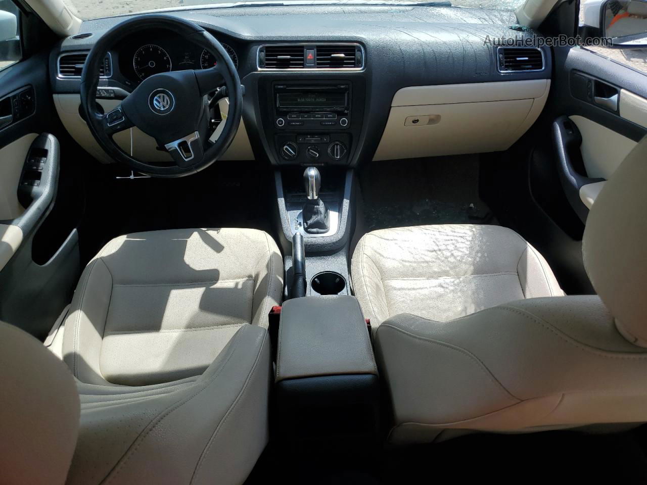 2012 Volkswagen Jetta Se White vin: 3VWDP7AJ7CM336028