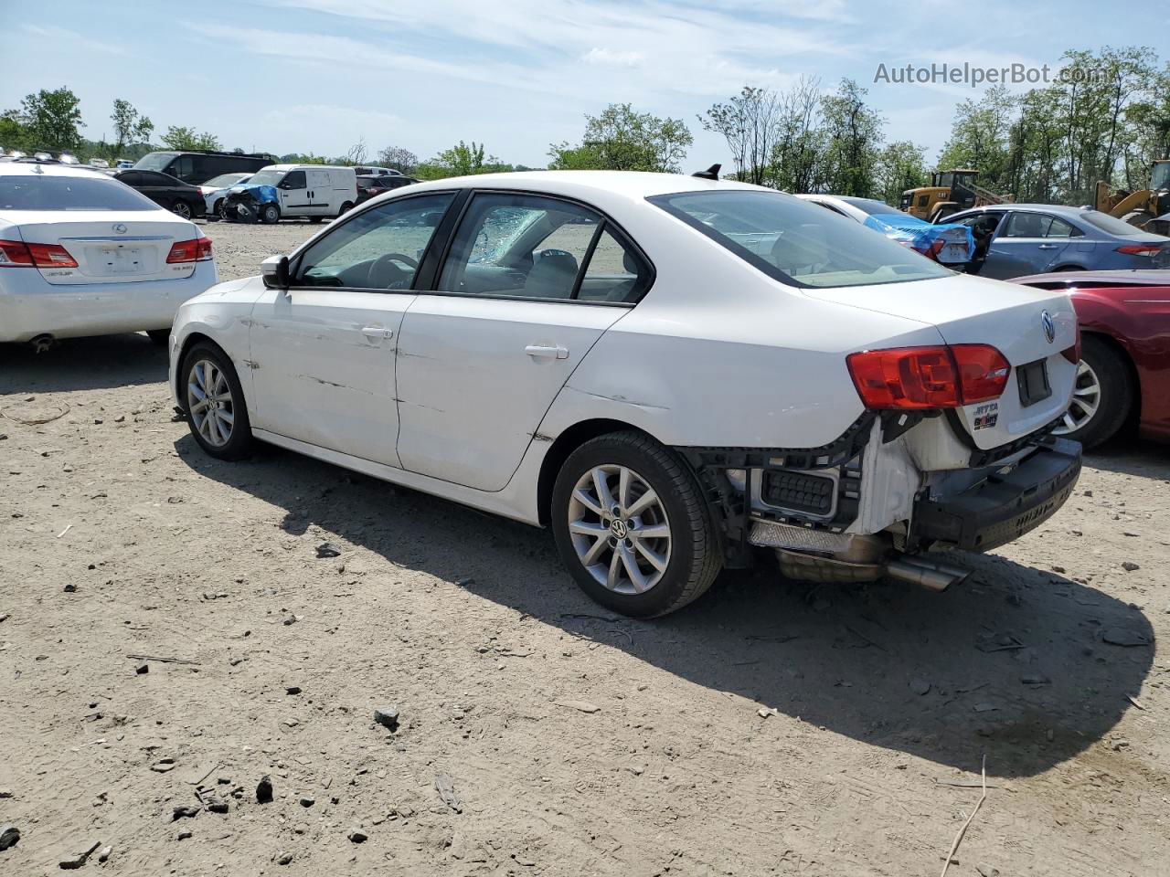 2012 Volkswagen Jetta Se White vin: 3VWDP7AJ7CM336028