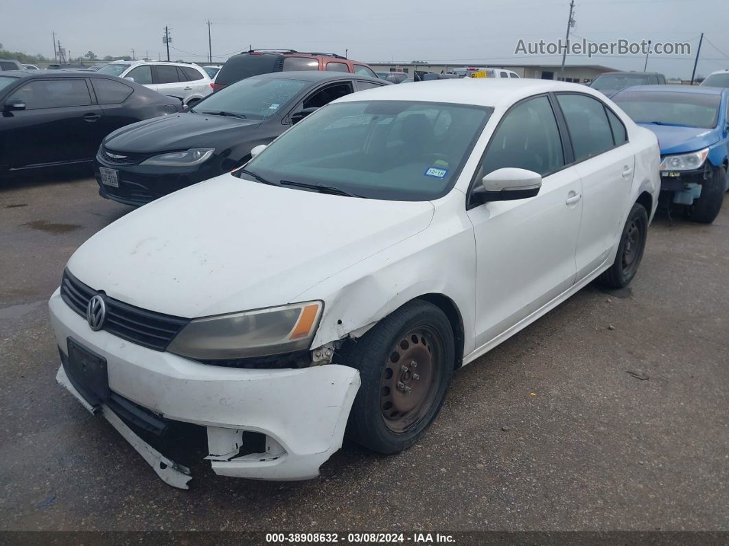 2012 Volkswagen Jetta 2.5l Se White vin: 3VWDP7AJ7CM362824