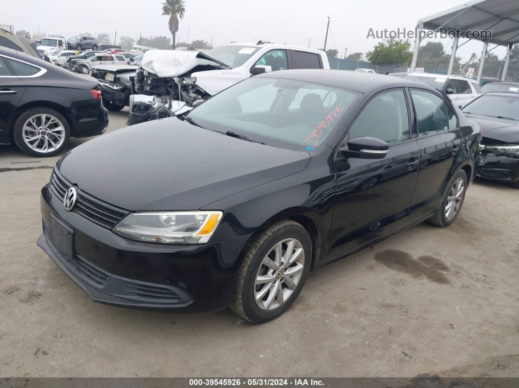 2012 Volkswagen Jetta 2.5l Se Black vin: 3VWDP7AJ7CM387738