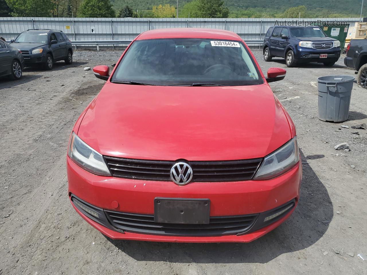 2012 Volkswagen Jetta Se Red vin: 3VWDP7AJ7CM411391