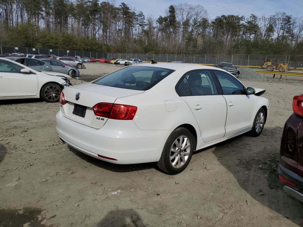 2012 Volkswagen Jetta Se White vin: 3VWDP7AJ7CM423167