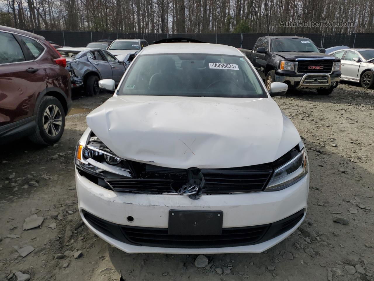 2012 Volkswagen Jetta Se White vin: 3VWDP7AJ7CM423167