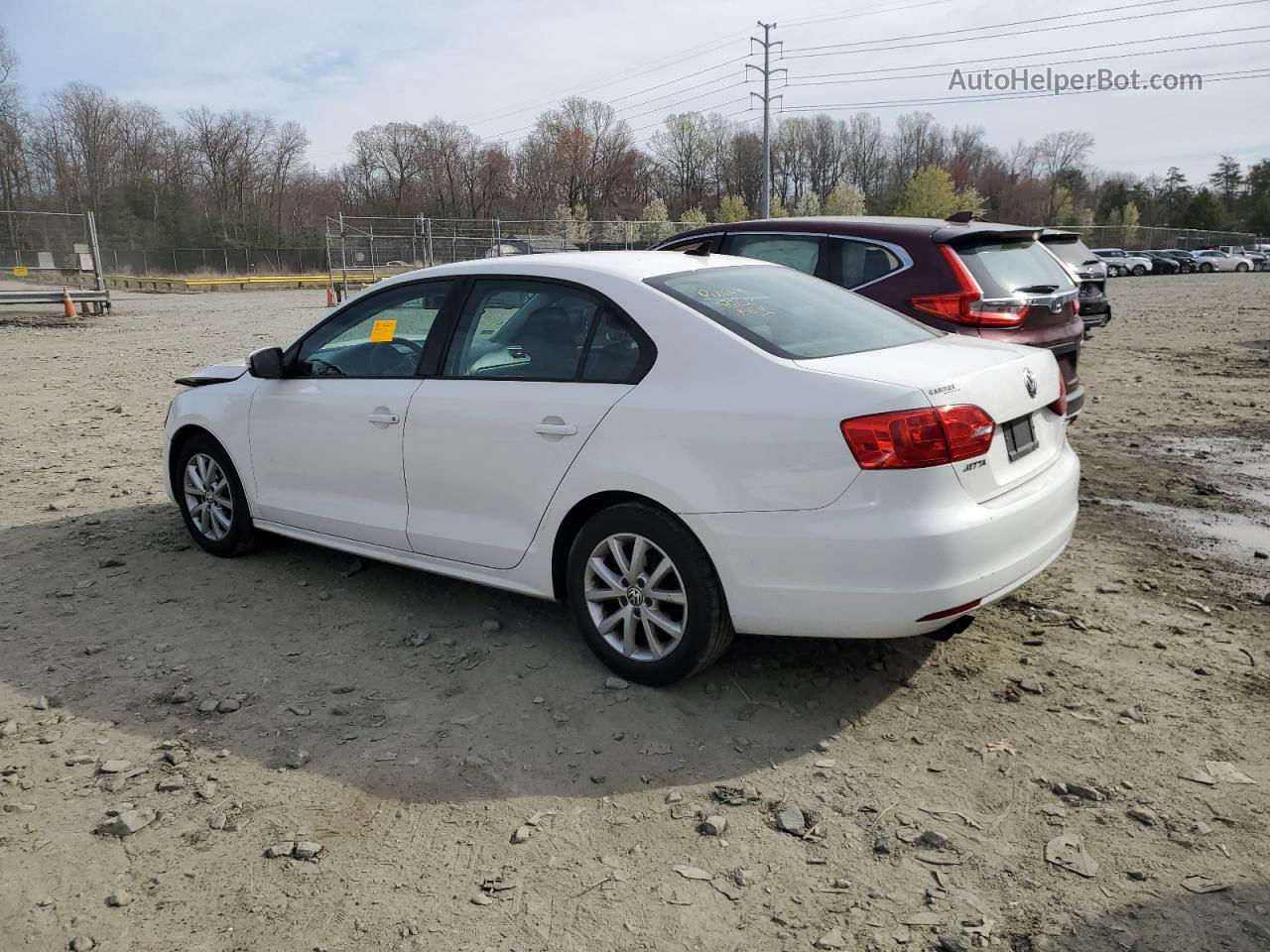 2012 Volkswagen Jetta Se White vin: 3VWDP7AJ7CM423167