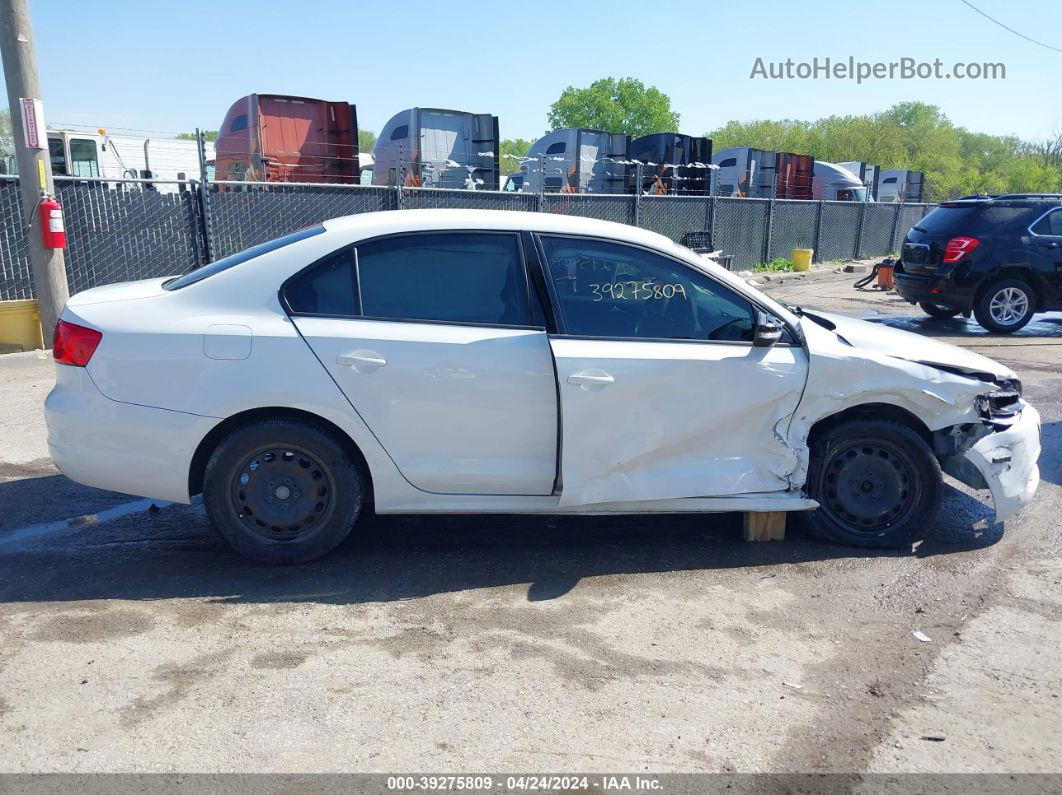 2012 Volkswagen Jetta 2.5l Se White vin: 3VWDP7AJ7CM462518