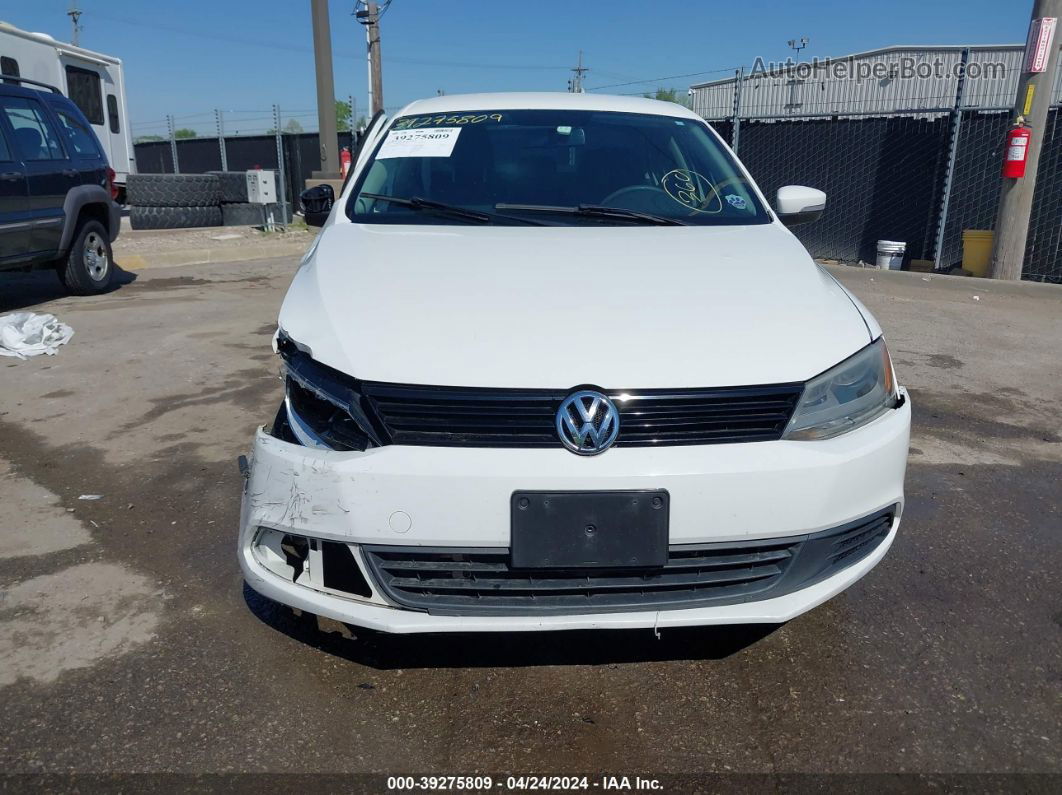 2012 Volkswagen Jetta 2.5l Se White vin: 3VWDP7AJ7CM462518