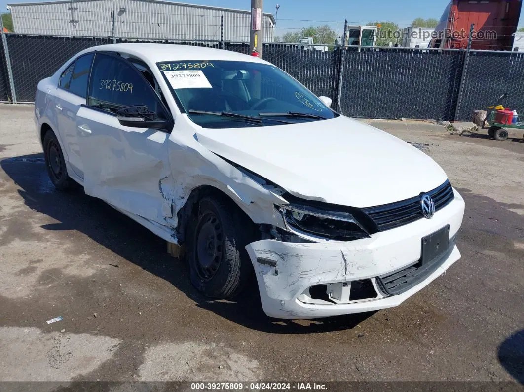 2012 Volkswagen Jetta 2.5l Se White vin: 3VWDP7AJ7CM462518