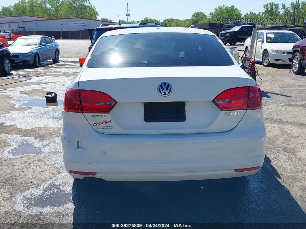 2012 Volkswagen Jetta 2.5l Se White vin: 3VWDP7AJ7CM462518