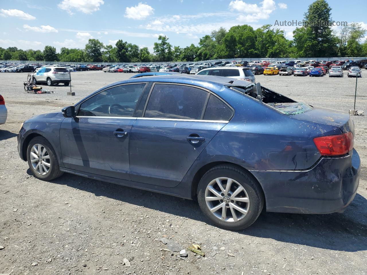 2013 Volkswagen Jetta Se Blue vin: 3VWDP7AJ7DM212455