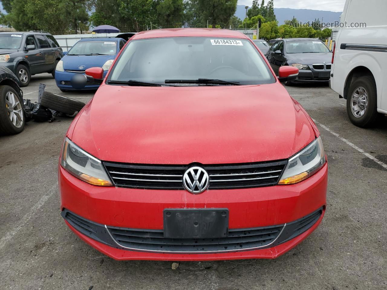 2013 Volkswagen Jetta Se Red vin: 3VWDP7AJ7DM245522