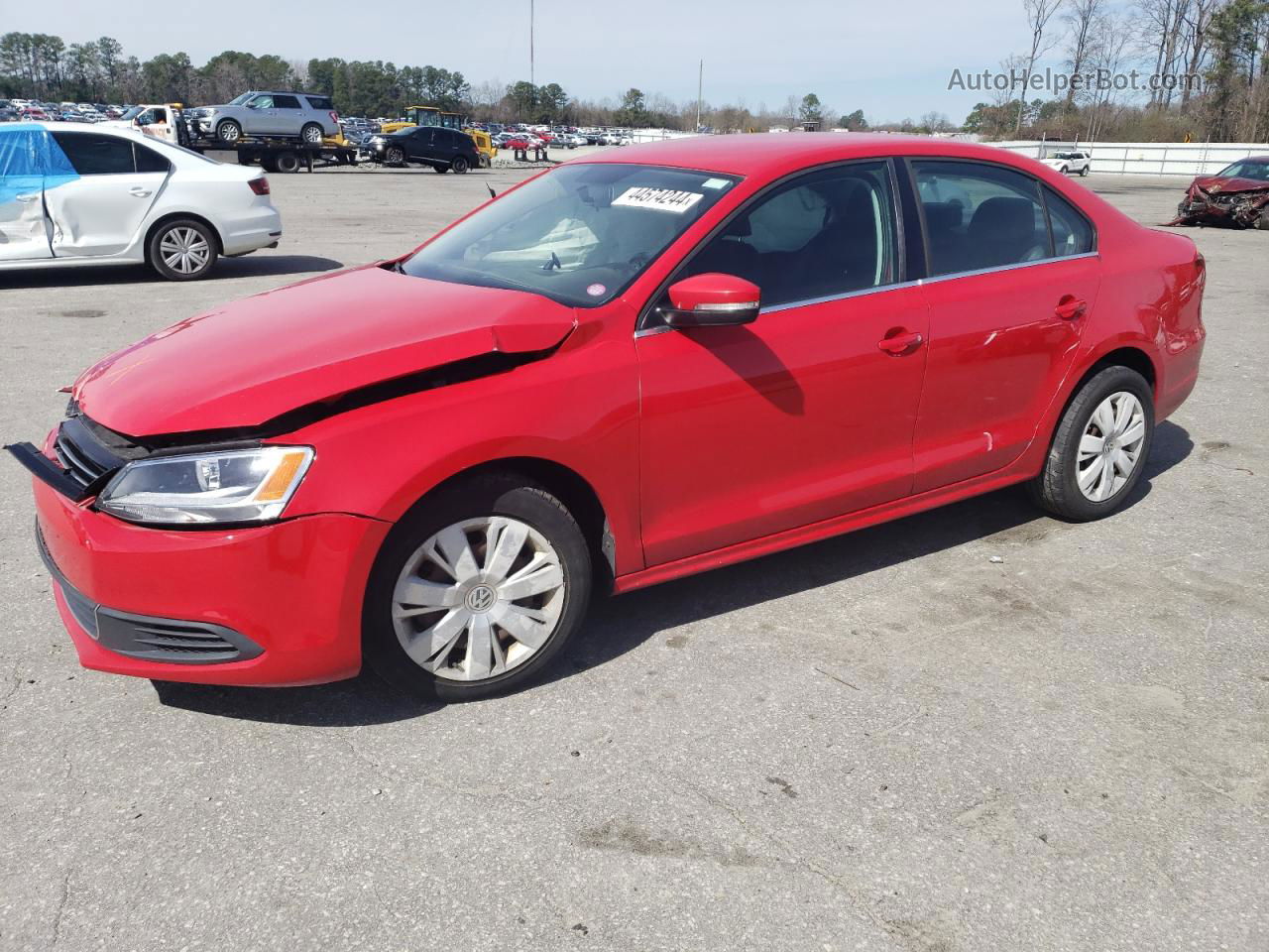 2013 Volkswagen Jetta Se Red vin: 3VWDP7AJ7DM256116