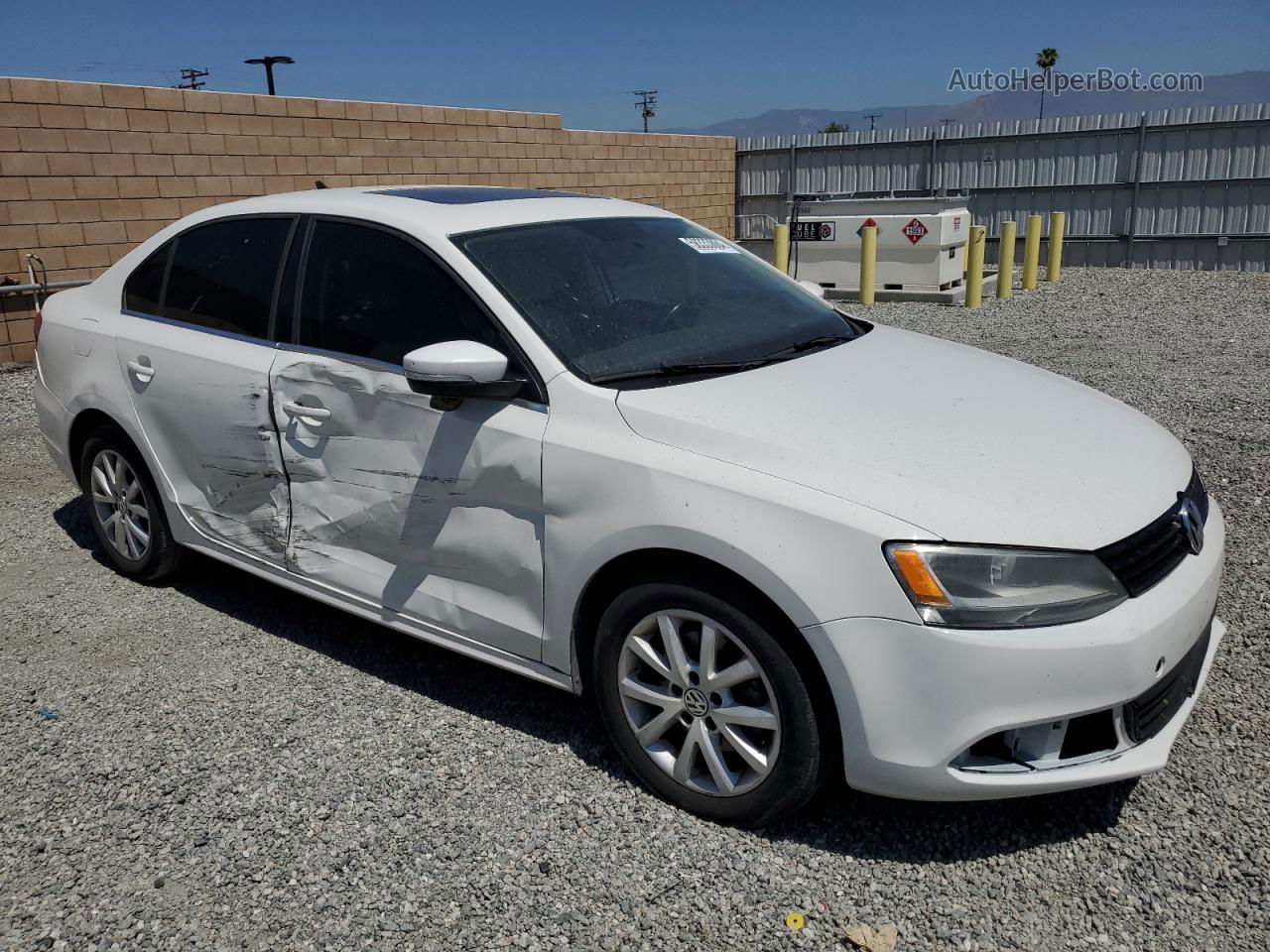 2013 Volkswagen Jetta Se White vin: 3VWDP7AJ7DM256276