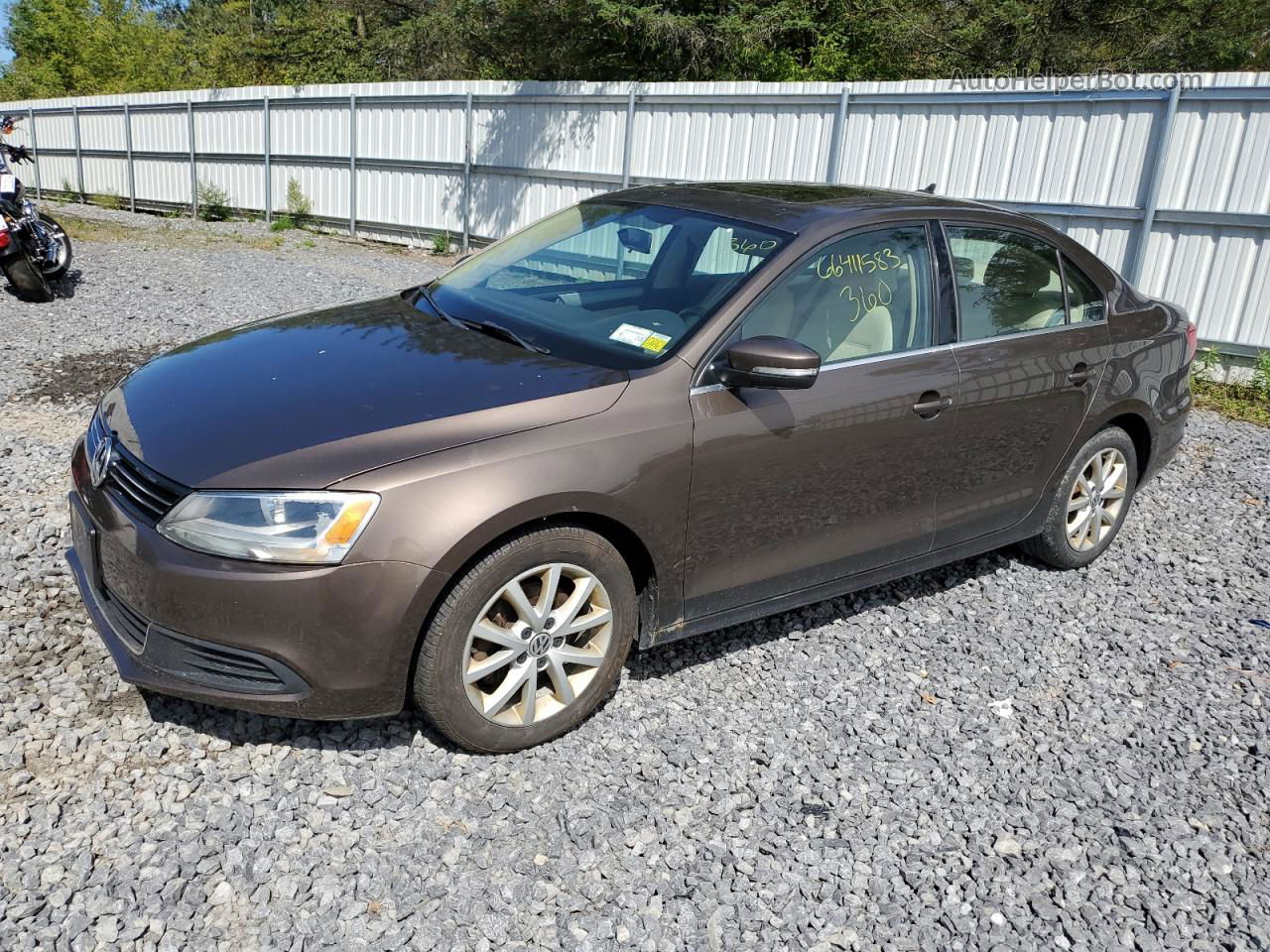 2013 Volkswagen Jetta Se Brown vin: 3VWDP7AJ7DM372223